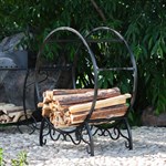 Дровница кованая для сада 