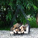 Кованая дровница для дачи 