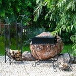 Мангал кованый  3 ММ с дровницей 860-90 - фото 35413