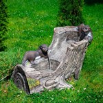 Дачный фонтан зверьки