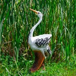 Цапля садовая фигурка