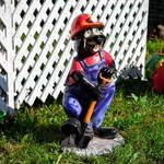 Крот с лопатой фигурка для сада