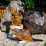 Фигура декоративная Бобер на пне Фигура декоративная Бобер на пне