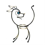 Подставка на окно собачка 