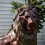 Фигура льва из стеклопластика 