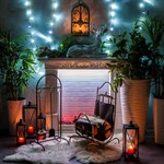 Дровница из металла 