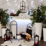 Кованая дровница для камина 