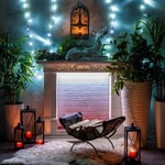 Кованая дровница для камина 