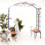 Арка кованая садовая разборная 863-11R с фонарями 863-11R - фото 44466