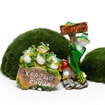 Фигура Лягушки на камне 