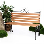 Парковая скамейка со спинкой