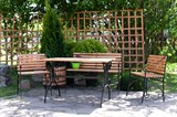 Комплект кованой садовой  мебели 11018 стол, скамейка, кресло (2 шт) 11018 - фото 47191
