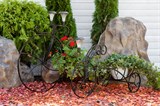 Садовая подставка для цветов Велосипед с фонарями 53-351 металлическая 53-351 - фото 47973