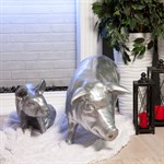 Фигурка Свинка под серебро F01227-S - фото 49823