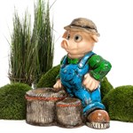 Кашпо Поросенок с корзинкой F08494 - фото 51414