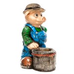 Кашпо Поросенок с корзинкой F08494 - фото 51417