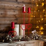 Подсвечник металлический  для одной свечи высота 46 см 607-14 - фото 51577