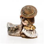 Кашпо Девочка с курицей F08580 - фото 53899