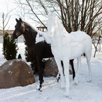 Фигура Конь из стеклопластика U07494-W высота 190 см цвет белый U07494-W - фото 54092