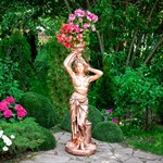 Вазон для цветов Девушка с чашей F03085 - фото 56781 Вазон для цветов Девушка с чашей F03085 - фото 56781