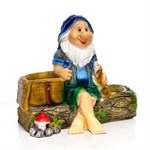 Кашпо для цветов с гномом