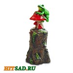 Садовая фигура Пень с лягушкой