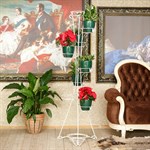 Кованая подставка для 9 цветов 14-109-WG цвет белый 14-109-WG - фото 57524