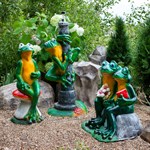 Садовая фигура Лягушка на столбе U07566 - фото 57603