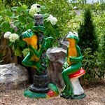 Садовая фигура Лягушка на столбе U07566 - фото 57604