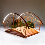 Мостик кованый садовый с подсветкой 862-19-Or металл, дерево 862-19-Or - фото 57716