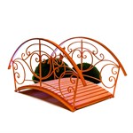 Мостик кованый садовый с подсветкой 862-19-Or металл, дерево 862-19-Or - фото 57718