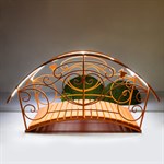 Мостик кованый садовый с подсветкой 862-19-Or металл, дерево 862-19-Or - фото 57719