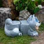 Лавка детская Кот U07982 стеклопластик и дерево U07982 - фото 57898