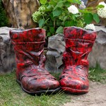 Лавочка с кашпо Сапоги U07412 стеклопластик и дерево U07412 - фото 57927