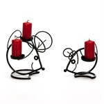 Подсвечник кованый интерьерный на две свечи 607-32 - фото 58263