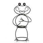 Цветочница Лягушка 95-055 металлическая d=15см 95-055 - фото 61934