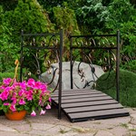 Декоративный мостик для сада разборный 862-26R металл и ДПК 862-26R - фото 62084