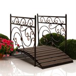 Декоративный мостик для сада разборный 862-26R металл и ДПК 862-26R - фото 62087