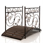 Декоративный мостик для сада разборный 862-26R металл и ДПК 862-26R - фото 62091