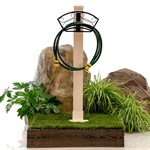 Опора с держателем для садового шланга 54-632 дерево, металл 54-632 - фото 62495