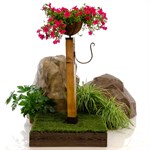 опора с кроштейном и кашпо