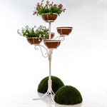 Цветочная стойка на 5 кашпо садово-парковая 53-804-W металл h=202см 53-804-W - фото 62554