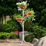 Цветочная стойка на 5 кашпо садово-парковая 53-804-W металл h=202см 53-804-W - фото 62558