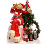 Фигура рекламная Корова в красном сидит