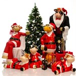 Фигура рекламная красная Корова сидит