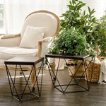 Столик журнальный лофт 66-112 металл и дерево 66-112 - фото 63915