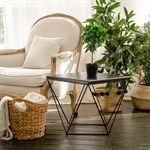 Столик журнальный лофт 66-112 металл и дерево 66-112 - фото 63918