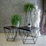 Столик журнальный лофт 66-112 металл и дерево 66-112 - фото 63919