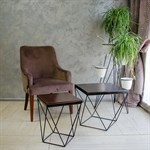 Столик журнальный лофт 66-112 металл и дерево 66-112 - фото 63921