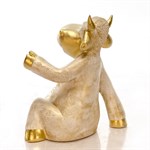Садовая фигура Корова цв.белое золото